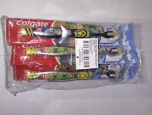 Colgate extra soft kids 5yrs+ 6 pack Minecraft fun suction cup toothbrushes - Picture 1 of 2