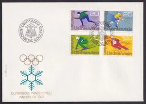 Liechtenstein 1975 (#635/8), Winter Olympic Games Innsbruck, FDC - Picture 1 of 1