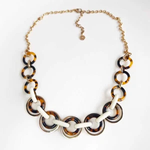 New 24" Talbots Boho Leopard Chain Necklace Chic Women Party Vacation Jewelry - Picture 1 of 4