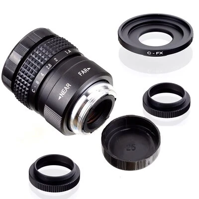 Fujian 25mm f/1.4 APS-C CCTV Lens for Nikon N1 mount J1 J2 J3 J4 J5 S1 S2 AW1 - Image 1 of 4