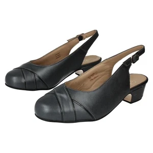 Zapatos con cordones Equity para dama azul marino/patente de cuero: Cressy UK4. 5 4E - Imagen 1 de 8