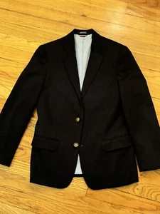 Tommy Hilfiger Boys Suit Dress Jacket Dinner Coat Blazer Navy Size 12 Pinstripe - Picture 1 of 8