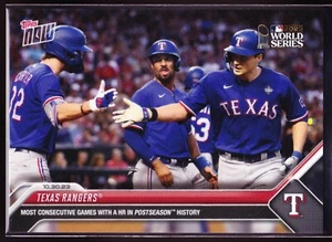 TEXAS RANGERS Corey Seager Evan Carter Marcus Semien 2023 Topps NOW #1065 Base - Picture 1 of 2