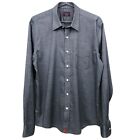 UNTUCKit Mens Shirt Medium Button Front Long Sleeve Blue 100% Cotton EUC