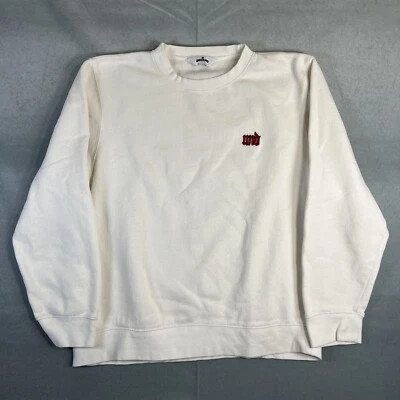 Undefeated Sweatshirt Men’s Large White Crewneck Fleece Embroidered USA Made - Image 1 of 4