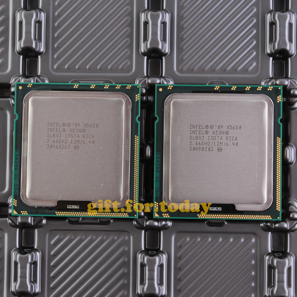 Lot of 2 pcs Original Intel Xeon X5650 2.66 GHz Six-Core LGA 1366 Processor CPU - Image 1 of 1