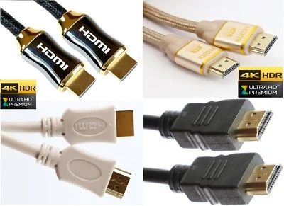 HDMI Cable Fast Speed HD 4K 3D ARC 1080p For PS3 PS4 XBOX SKY TV | 50cm to 20m - Image 1 of 4
