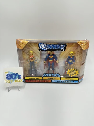 2008 DC Universe Crisis Series 3 Pack Superman Wonder Girl Supergirl NIB Cover