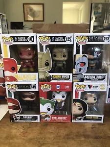 Lot Of 6 New Retired Funko Pop DC #10 Flash Speedy #349 The Joker Vaulted Rare - Picture 1 of 18