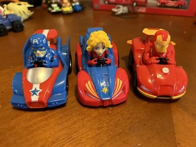 Marvel Super Hero Adventures Pull Back Cars Lot 3 - Image 1 of 2