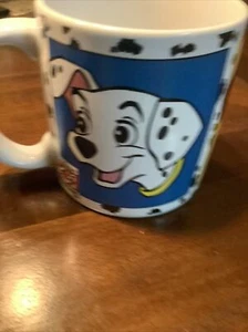 Vintage Walt Disney 101 Dalmation Coffee Mug Cup Red, Yellow Blue 8 ounces - Picture 1 of 5