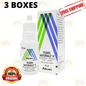 3 X Alcon Tears Naturale II 15ml Lubricant Soothing & Moisturizing Eye Drops - Picture 1 of 2