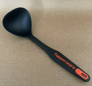 Tupperware Serving Ladle Spoon Kitchen Utensil Black Orange #6470 New - Picture 1 of 4