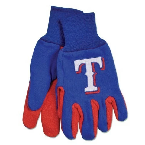 Texas Rangers Gloves Non Slip Work Utility Adult MLB Baseball Sports Palm Grip Cover