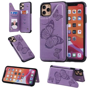 Case For iPhone 13 Pro Max 12 11 XS XR X 8 7 6+ Magnetic Leather Wallet Cover - Picture 1 of 20