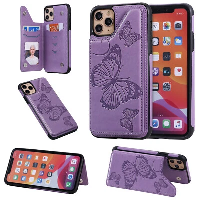 Funda Para iPhone 13 Pro Max 12 11 XS XR X 8 7 6+ Magnética Cuero Billetera Cubierta Foto 1 de 4