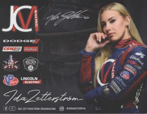 2024 Ida Zetterstrom signed JCM Racing 2nd Version Dodge Top Fuel NHRA Hero Card - Picture 1 of 2