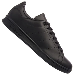 Adidas Originals Stan Smith Zapatillas Cuero de Deporte M20327 Triple Negro - Imagen 1 de 6