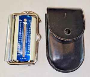 Vintage DBGM Germany LUGGAGE SCALE up to 66lbs 30 Kilos or for big fish LEATHER - Bild 1 von 10