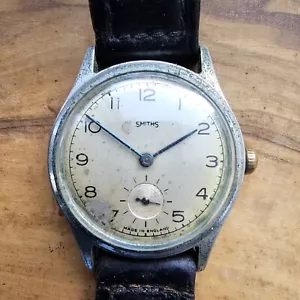 Vintage Smiths Dennison Aquatite Cased Early 12-15 Hand-Winding Men's Watch - Picture 1 of 10