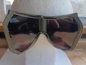 WWII STG ORIGINAL GERMAN ARMY WAFFEN ARMY DAK AFRIKA KORP DUST GOGGLES NOS - Picture 1 of 9