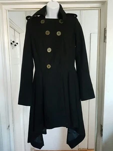 Abrigo de invierno para mujer mezclado de lana asimétrico Reino Unido 10 ¡ver descripción!! - Imagen 1 de 12