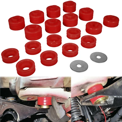 KF04050BK Body Mount Bushing Kit Red for 1999-2017 Ford F250 F350 Super Duty Red - Изображение 1 из 4