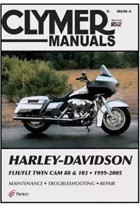 Manual de reparación de servicio Clymer M4304 para 99-05 Harley Touring FLHT FLHR FLTR 08258 - Imagen 1 de 1