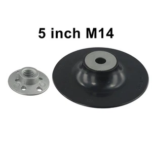 5 125mm Black Sanding Backing Disc Pad Sander Accessory Lock Nut For Grinding - Picture 1 of 19