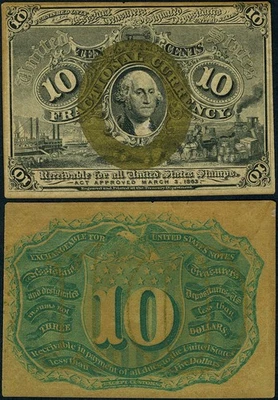 FR. 1244 10 c. 2nd Issue Fractional Note CU - Image 1 of 3