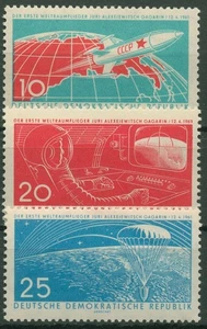 DDR 1961 Erster Bemannter Weltraumflug Juri Gagarin 822/24 postfrisch - Picture 1 of 1