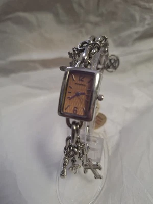 Reloj pulsera Fossil F2 para dama con dijes cruzados surtidos plateados ES-1138 Foto 1 de 4