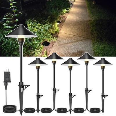 Low Voltage Pathway Lights with Timer, Plug in Landscape Path Lights 4H/6H/8H... - Image 1 of 4