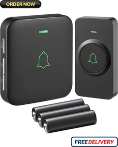 AVANTEK Wireless Door Bell, BA-11 Waterproof Battery Operated Doorbell Chime - Picture 1 of 8