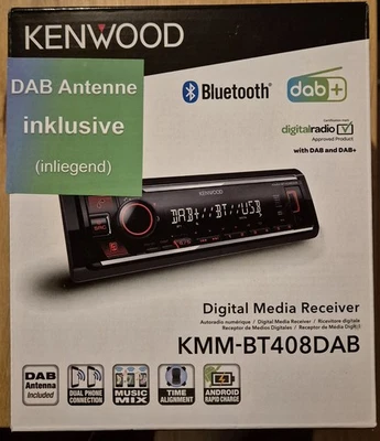 Kenwood KMM-BT408DAB MP3-Autoradio DAB Bluetooth USB iPod AUX-IN - Bild 1 von 4