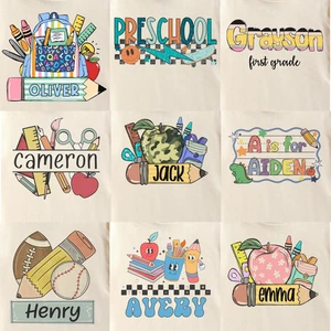 Custom Back to School Shirt for Kids, Boys or Girls, Personalized Name Tee - Picture 1 of 16