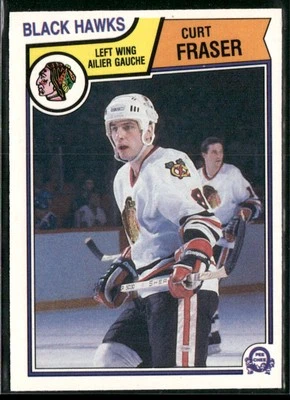 1983-84 O-Pee-Chee Curt Fraser #102 Chicago Blackhawks - Image 1 of 2