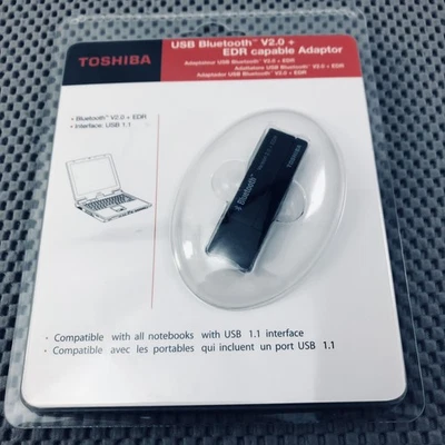Toshiba USB Bluetooth Adapter PA3455U-1BTM V2.0+EDR Sealed NOS Dongle - Image 1 of 4