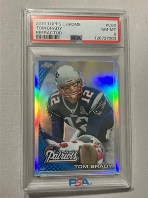 2010 Topps Chrome - Tom Brady #C80 Refractor PSA 8! - Image 1 of 2
