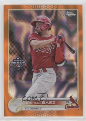 2022 Topps Pro Debut Chrome Orange Lava Refractor /25 Joshua Baez #PDC-40 - Image 1 of 2
