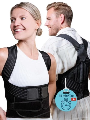 PoshPose Ceinture lombaire Ceinture de soutien dorsal Correcteur de posture - Photo 1/4