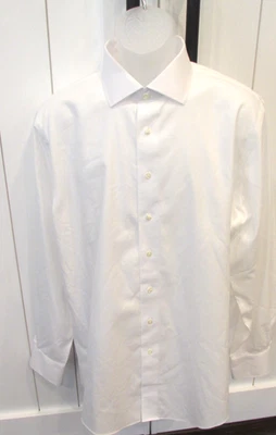 Brooks Brothers 1818 Slim Fit White Dress Shirt Men 17-36/37 Button Up L/S - Image 1 of 4