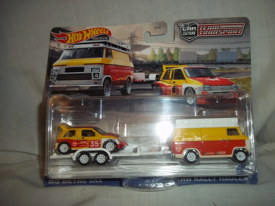 hotwheels team transport MG metro 6R4 & rally hauler - image 1 of 1