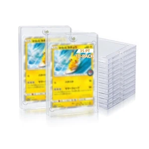 10PCS Magnetic Trading Card Holder 35PT Bustine Protettive UV Protezione Custodi - Foto 1 di 7
