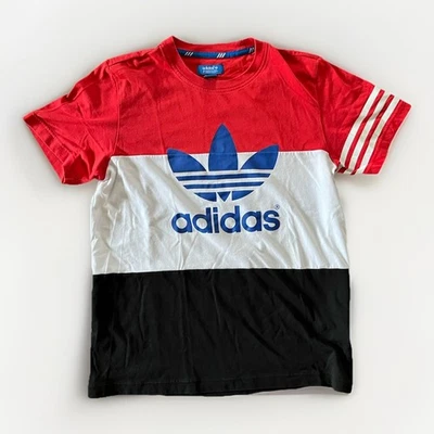 Adidas Trefoil Colorblock Red/White/Black Shirt - Men’s Medium - Image 1 of 4