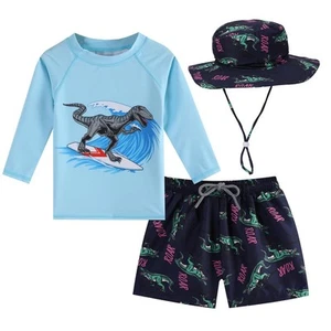 Toddlers and Baby Boys' 3-Piece Rash Guard Swimsuits Kids Long Sleeve Sunsuit... - Picture 1 of 4