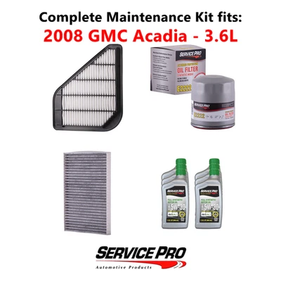 2008 GMC Acadia 3.6L Complete Air, Oil & Cabin Filter Kit (5W-30) - Image 1 of 4