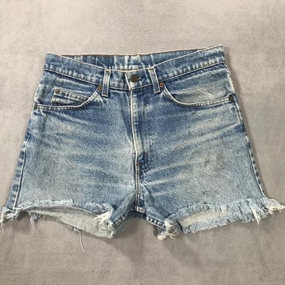 Pantalones Cortos Levi's De Colección Años 80 Para Hombre 32 Desteñidos Naranja Pestaña Desgastados Fray * Foto 1 de 4