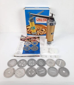 Sawa 2000 Deluxe Cookie Press Set Complete with Box, Made in Sweden - Picture 1 of 6
