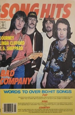 Song Hits Magazine Bad Company Journey T.G. Sheppard September 1979 d9 - Image 1 of 4